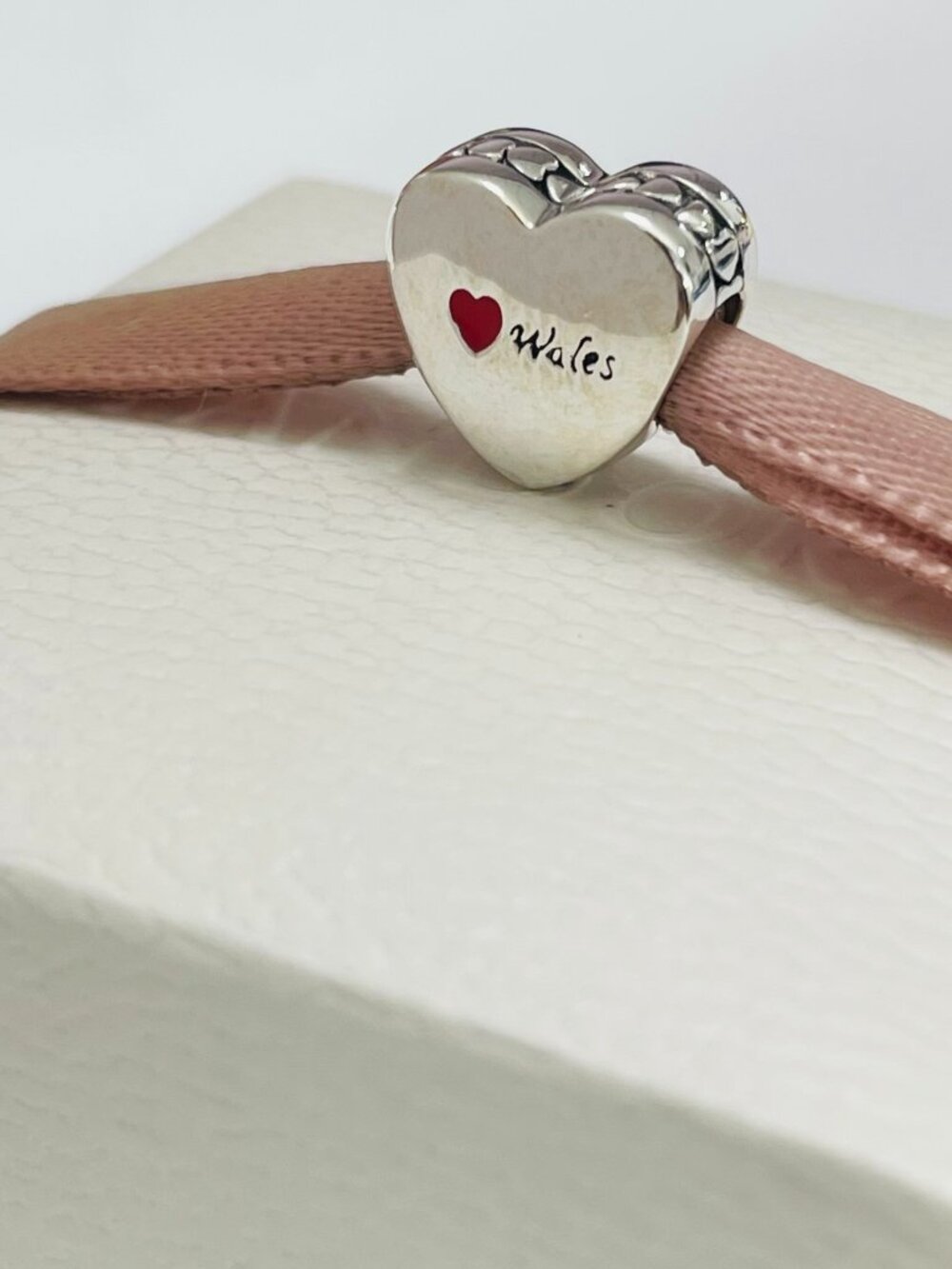 Pandora Wales Heart Charm I Love wales Bead Pendant